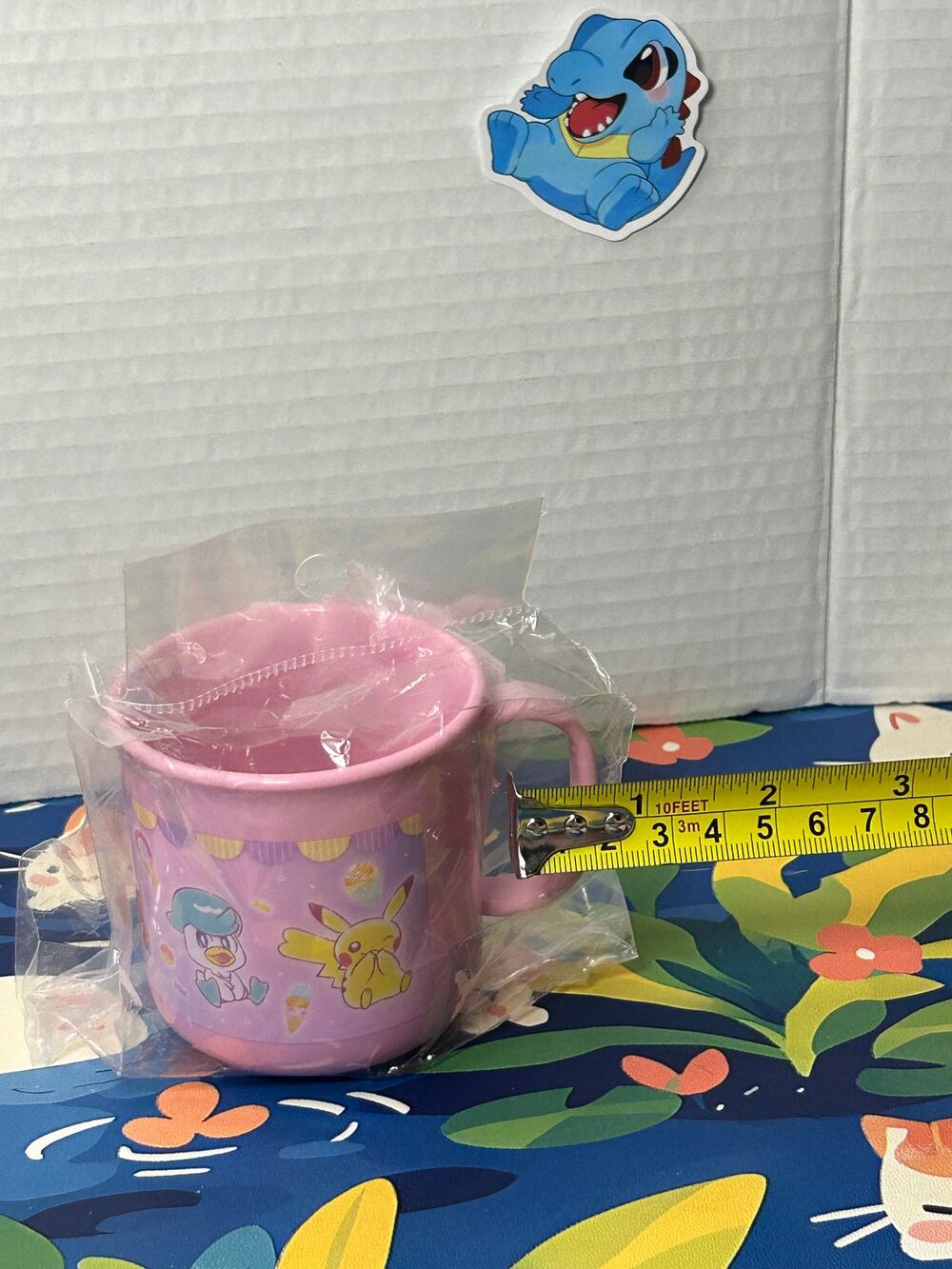 Pokemon Center Pink Plastic Cup Mug Pikachu Sprigatito Fuecoco Pawmi Quaxly